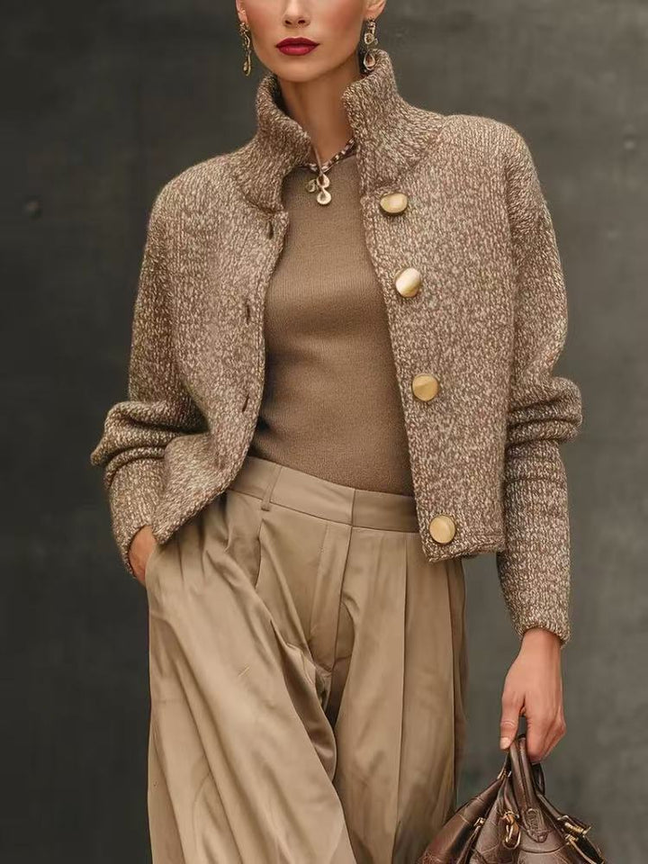 Adeline Elegant Gold-Button Jacket