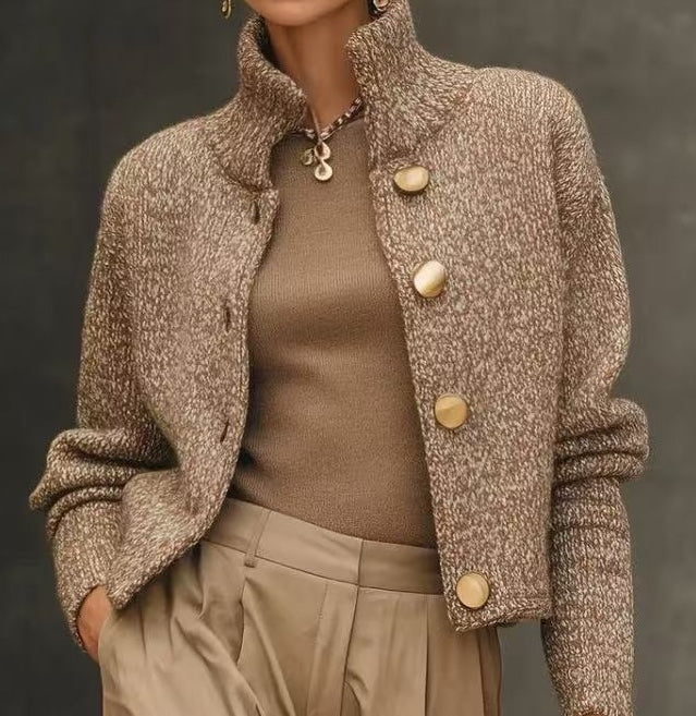 Adeline Elegant Gold-Button Jacket