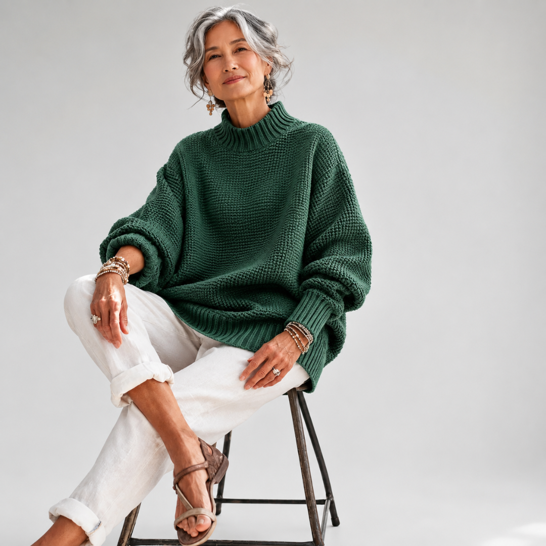 P|H - Relaxed Mock Neck Knit Sweater Ruth