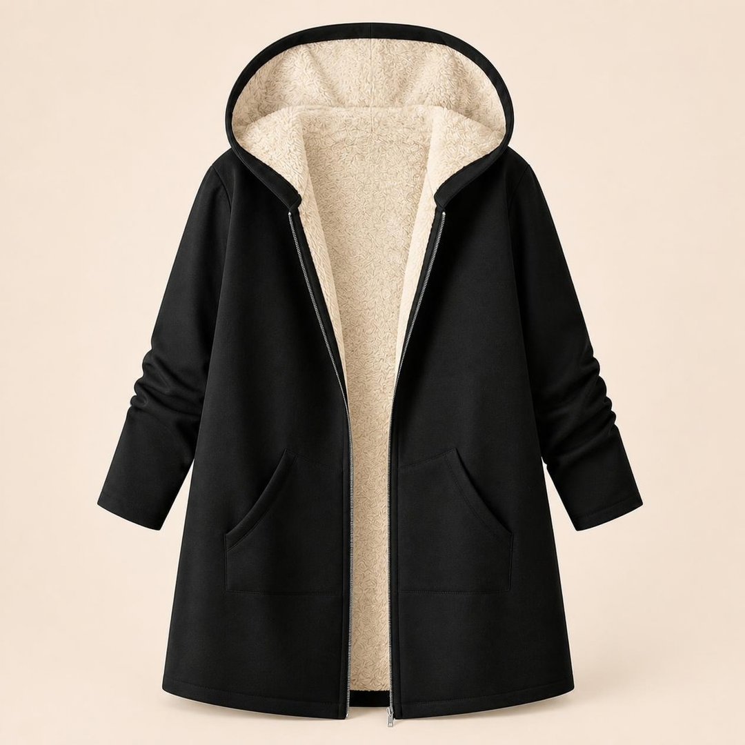 Odessa | Cozy Fleece-Lined Hooded Coat