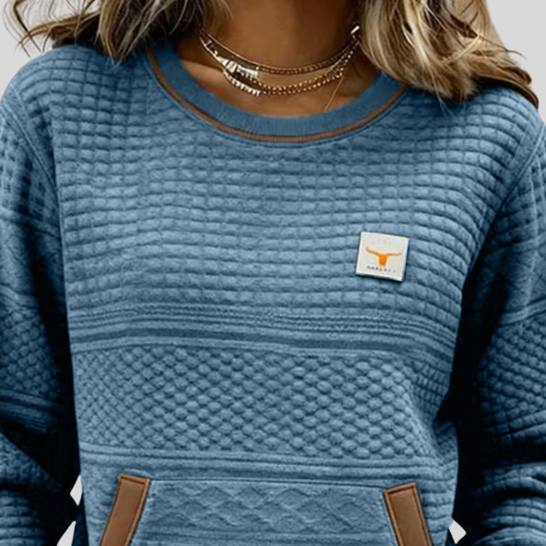 ELLA | Colorblock sweatshirt with kangaroo pocket