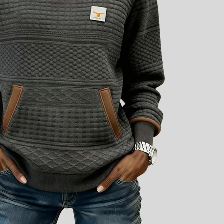 ELLA | Colorblock sweatshirt with kangaroo pocket