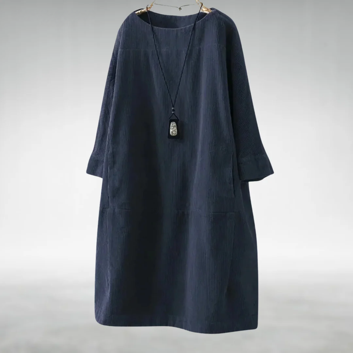 Amy™ | Relaxed Corduroy Midi Dress