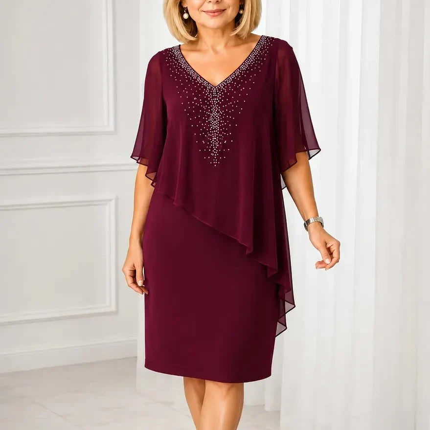 Women's Elegant Draped Dress