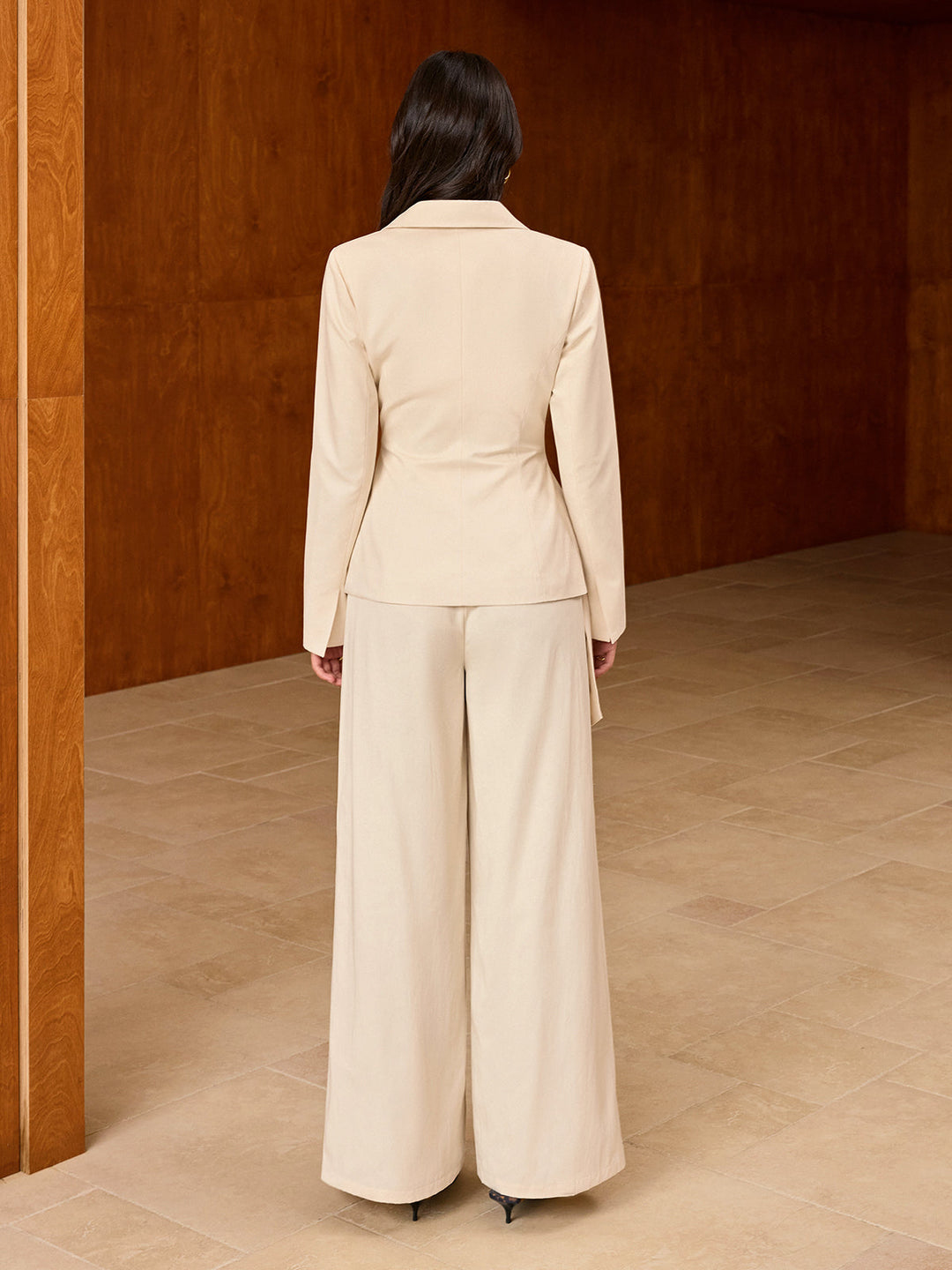 Asymmetric Belted Blazer