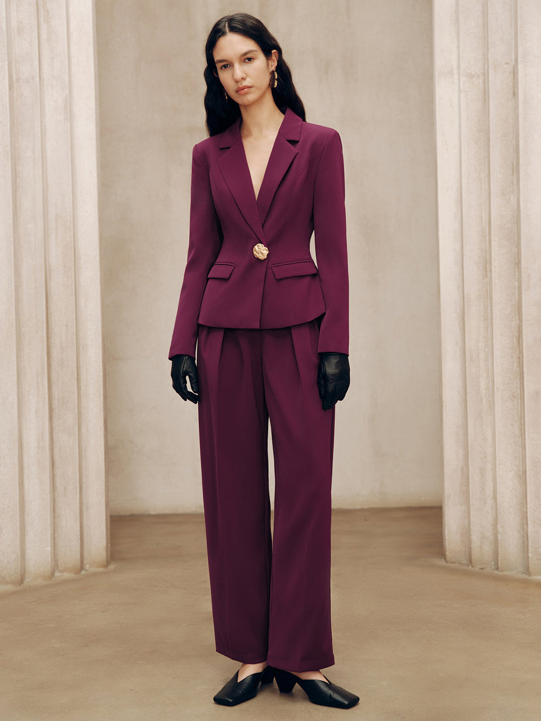 Metal Detail Tailored Blazer