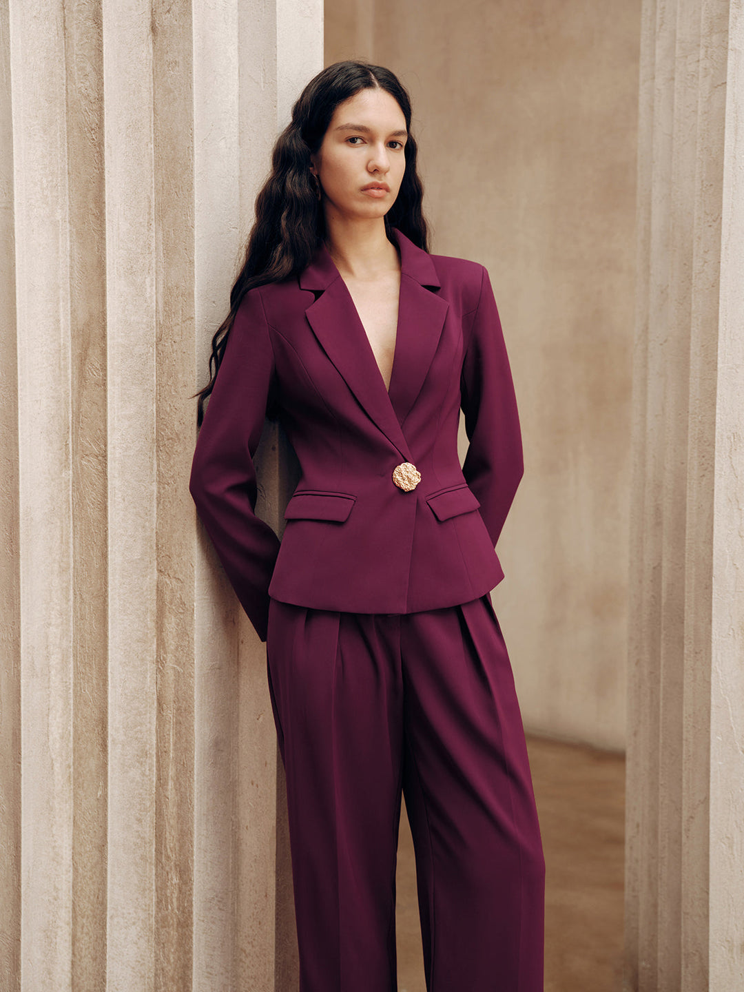 Metal Detail Tailored Blazer