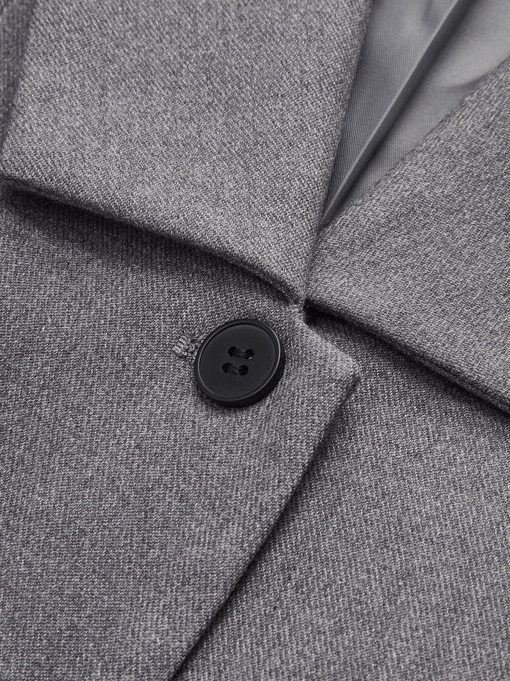 Detachable Waist Belt Lapel Tailored Blazer