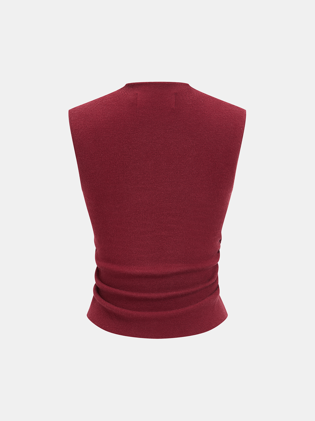 3D Floral Sleeveless Mock Neck Top