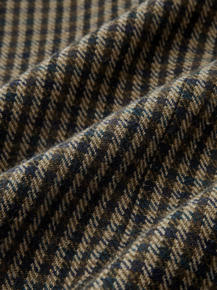 Wool-Blend Houndstooth Blazer
