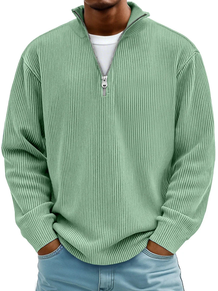 Dennis™ Ribbed Zip Sweater