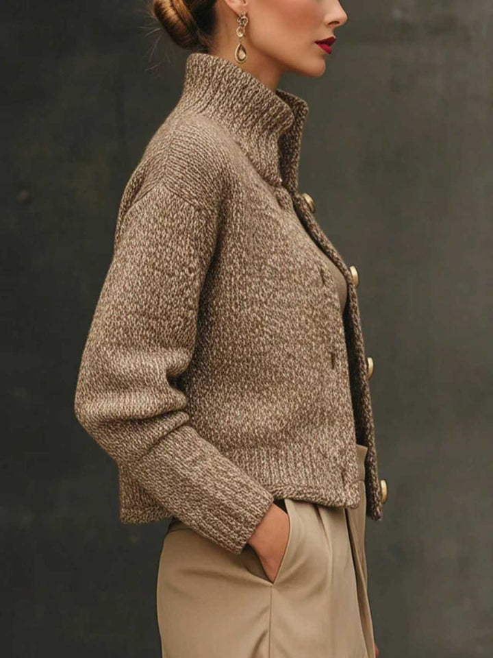 Adeline Elegant Gold-Button Jacket