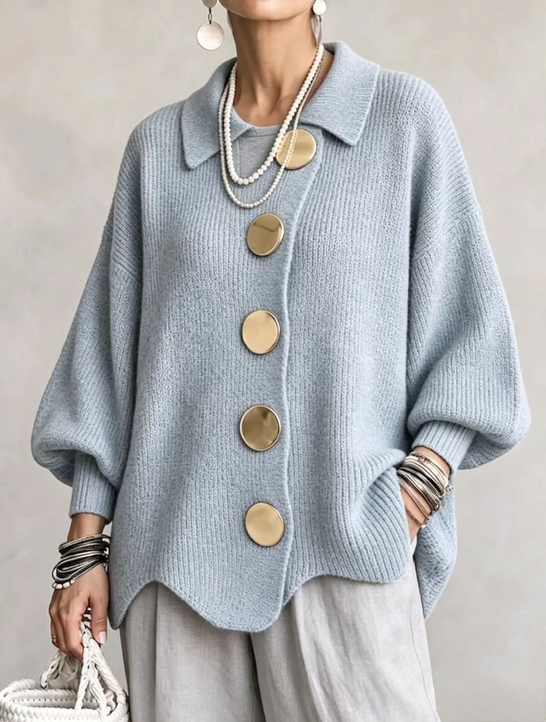 RUTH | Oversized collared cardigan