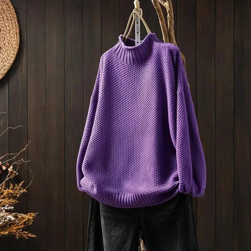 P|H - Relaxed Mock Neck Knit Sweater Ruth