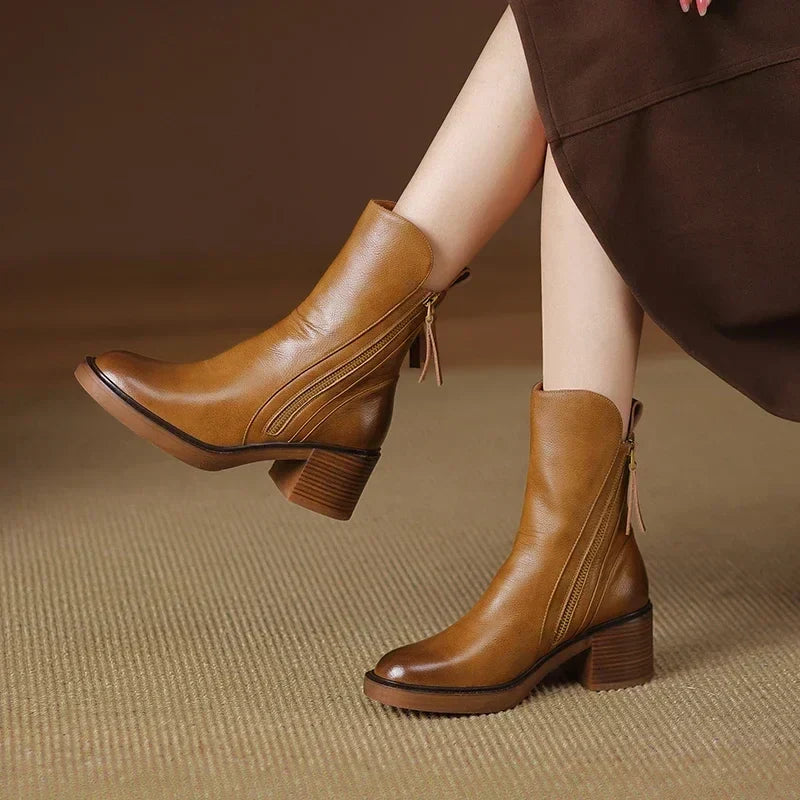 Margaret Elegant Leather Boots