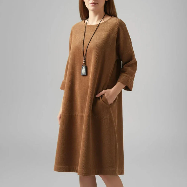 Angie™ Relaxed Corduroy Midi Dress