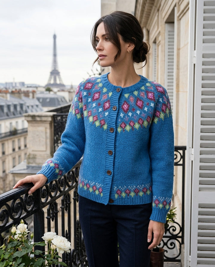 Adeline™ | Women's Fair Isle Yoke Cardigan