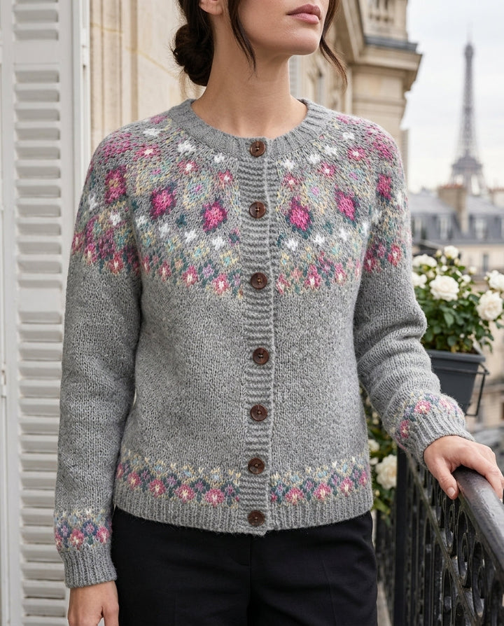 Adeline™ | Women's Fair Isle Yoke Cardigan
