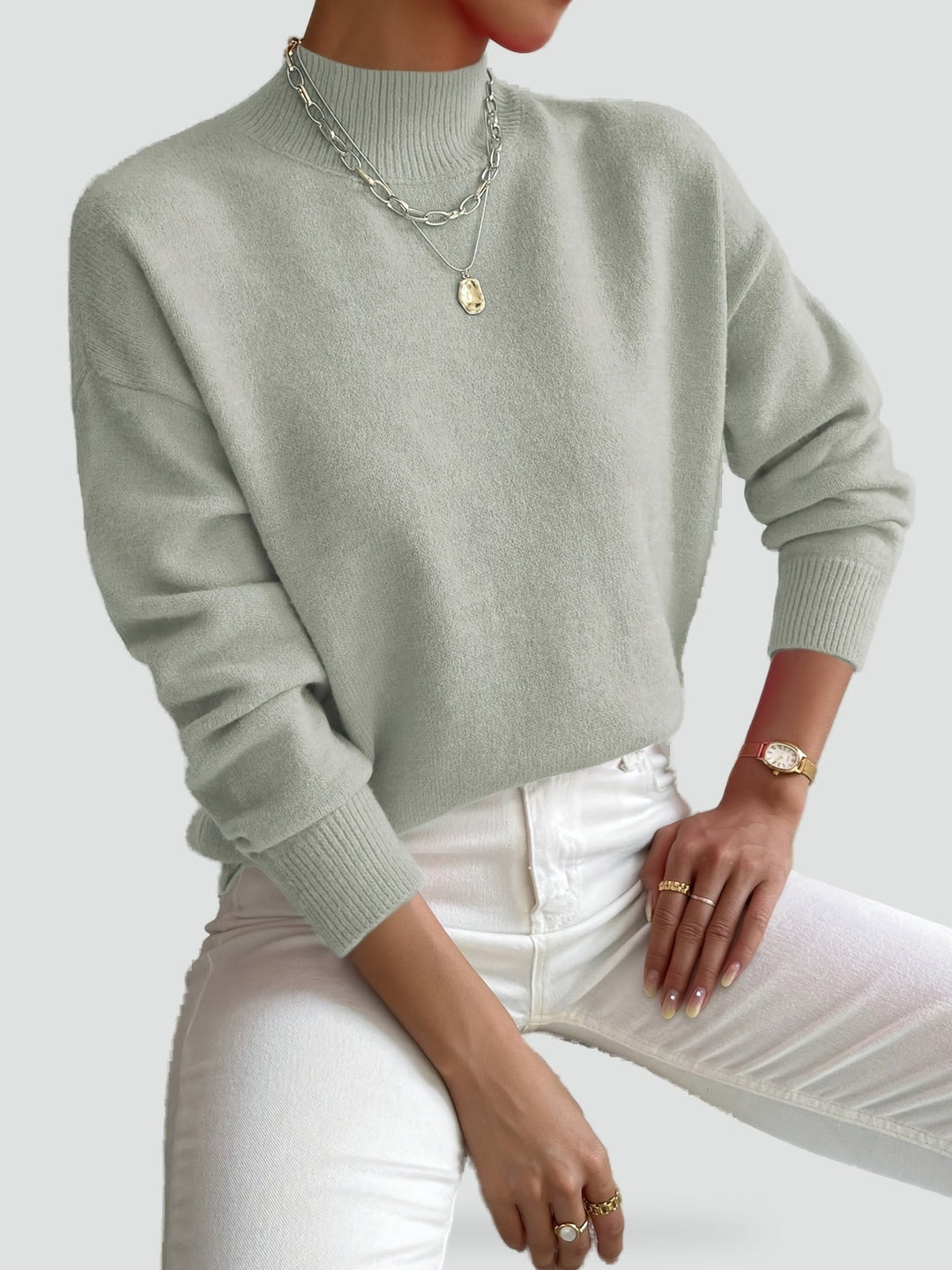 Elegant Soft Knit Turtleneck Sweater