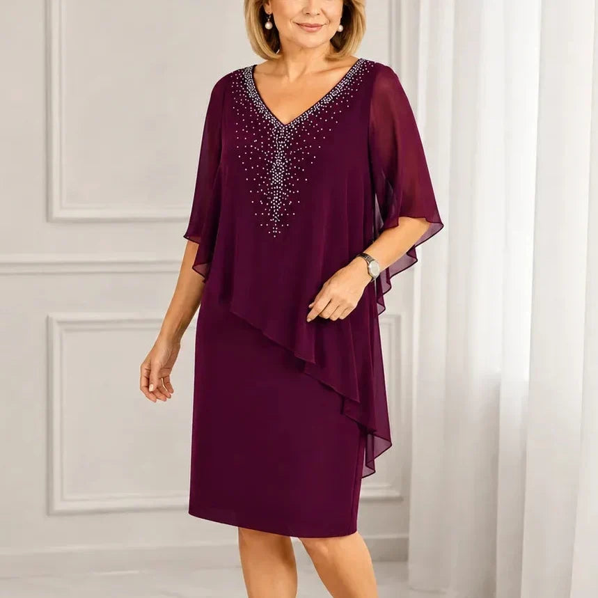 Women's Elegant Draped Dress