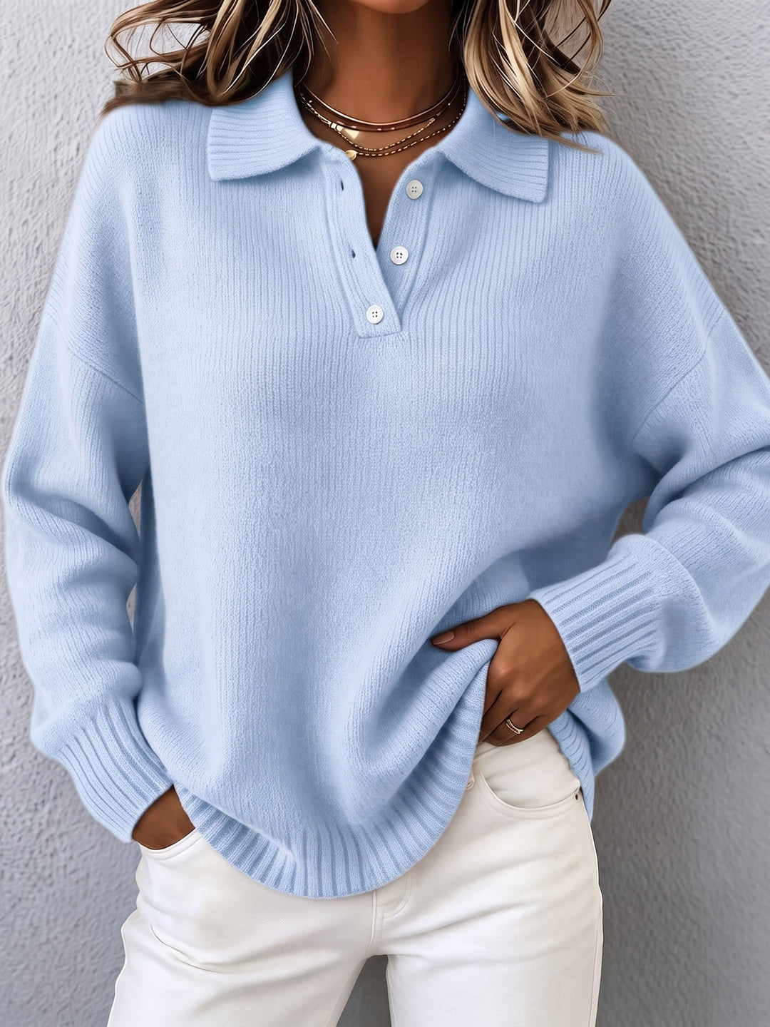 Emma | Chic Polo Knit Sweater