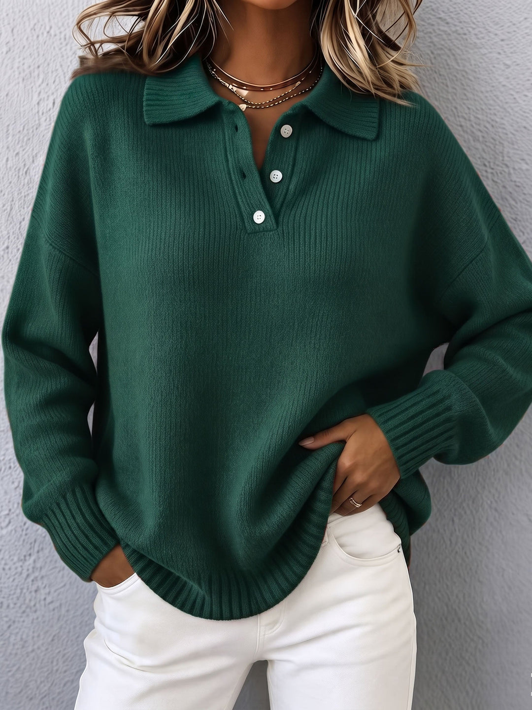 Emma | Chic Polo Knit Sweater