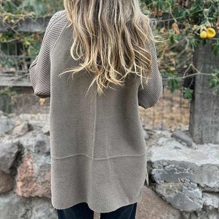 Isola Knit-Sleeve Double-Breasted Coat